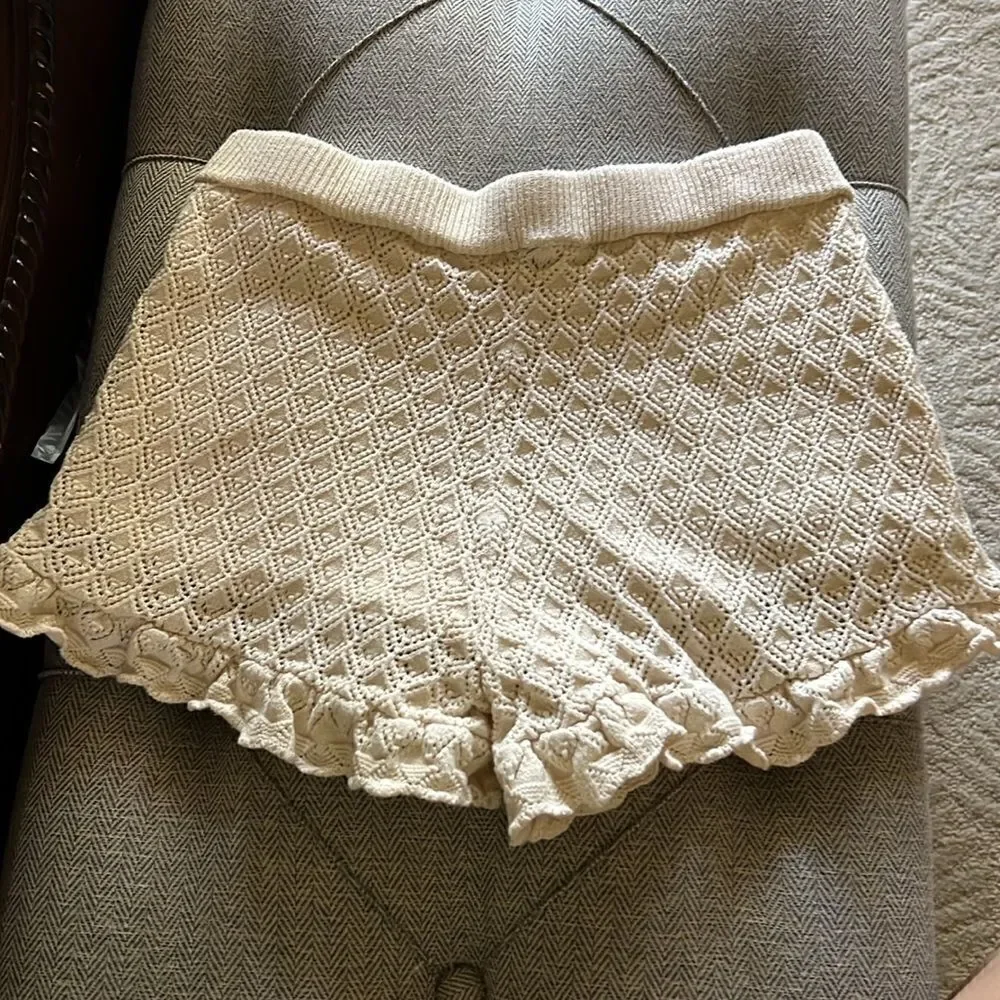 Janie and Jack Crochet Scalloped Trim Top and Shorts Size 16